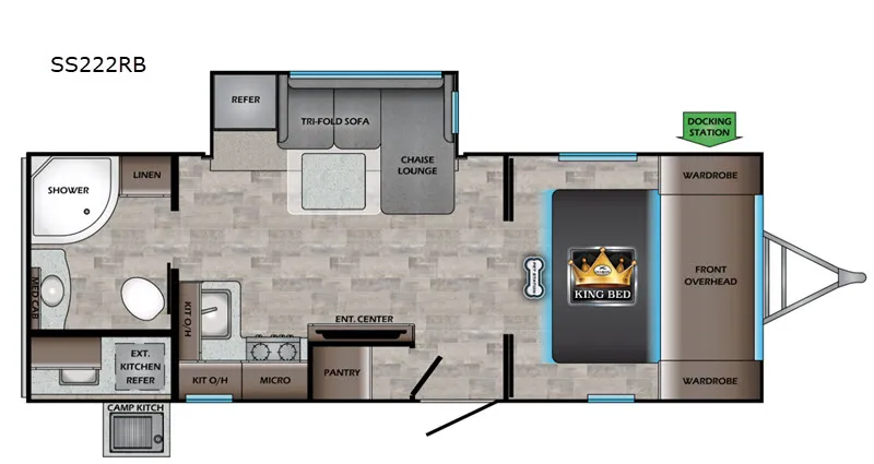 2020 Crossroads RV Sunset Trail Super Lite 222RB floor plan