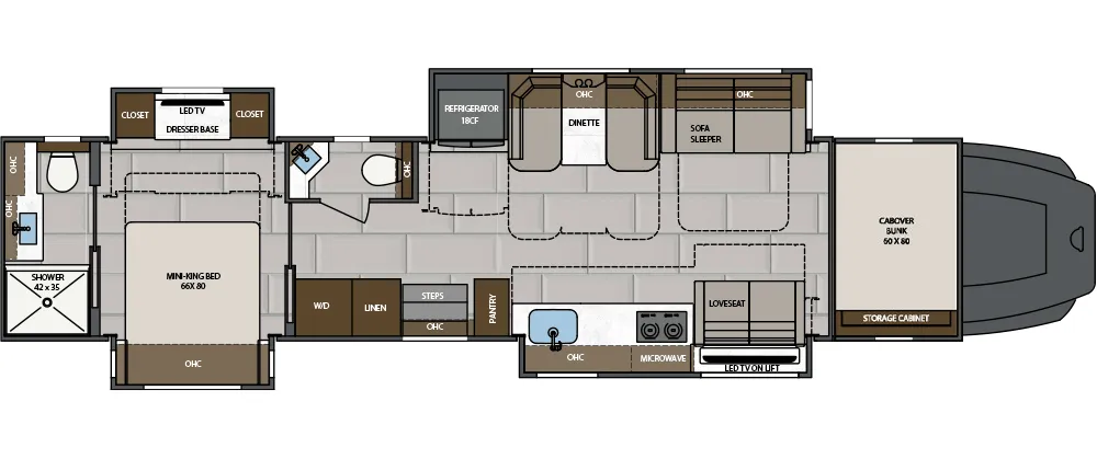 2026 Renegade Classic 45CMR - Floor plan