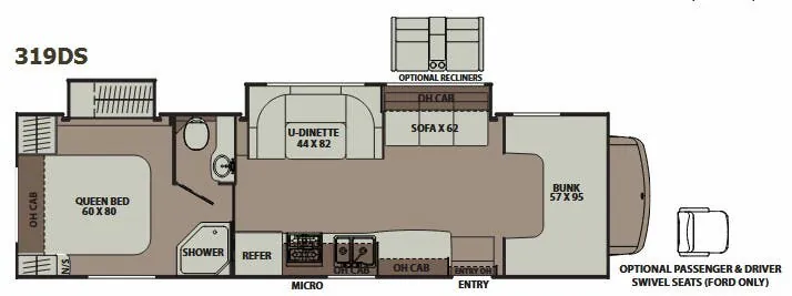 2014 Coachmen Leprechaun 319DS floor plan