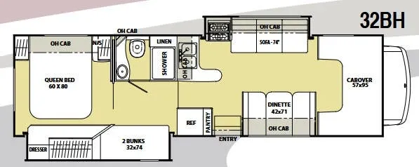 2010 Coachmen Freelander 32BH floor plan
