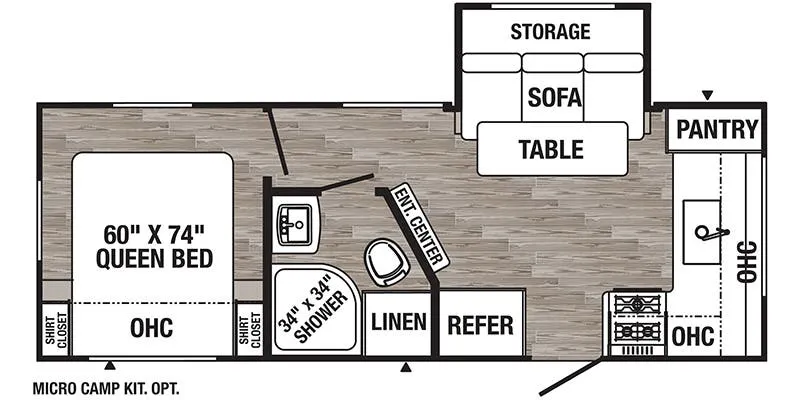 Palomino Puma XLE Lite 22FKC floor plan