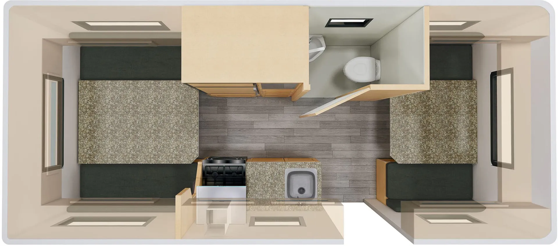 Escape Trailer Escape 19 F2 floor plan