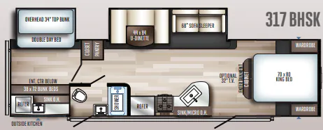 Palomino Solaire 317 BHSK floor plan