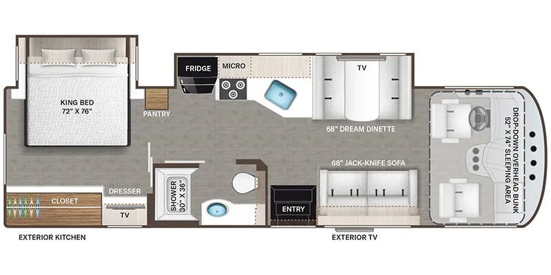 2026 Thor Motor Coach ACE 30C - Floor plan