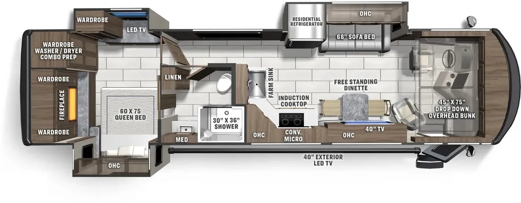 2025 Coachmen Sportscoach SRS 341SA floor plan