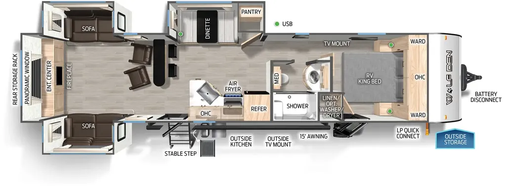 2025 Forest River Cherokee Wolf Den 306MM floor plan
