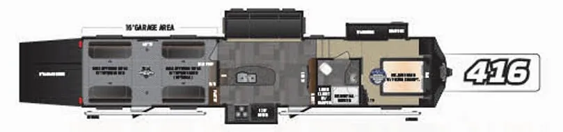 Keystone Fuzion 416 floor plan