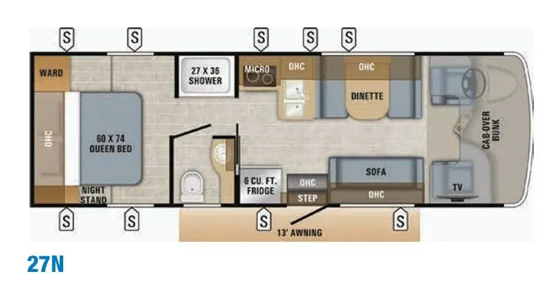 Jayco Redhawk SE 27N floor plan