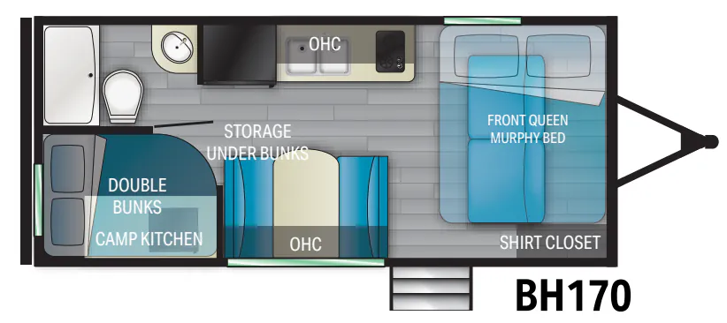 Heartland Pioneer BH170 floor plan