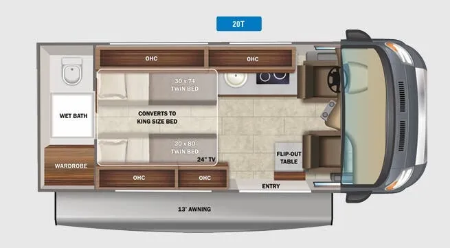 Jayco Swift 20T floor plan