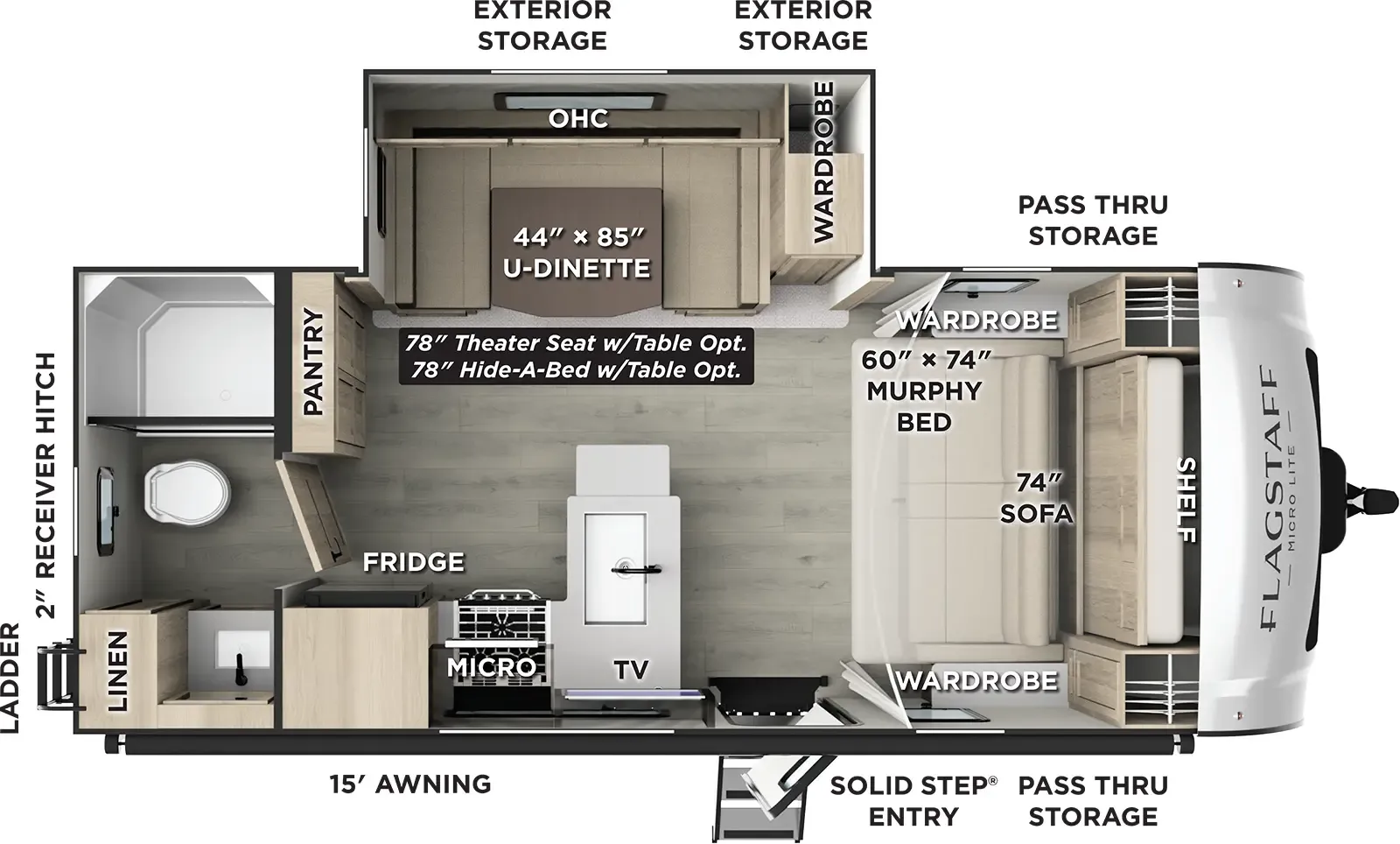 2026 FOREST RIVER FLAGSTAFF 22SQS - Floor plan