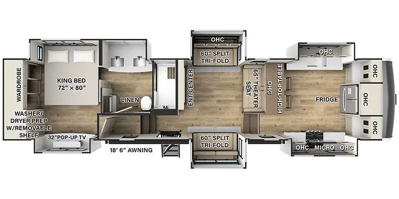 Forest River Rockwood Luxury R388FK floor plan
