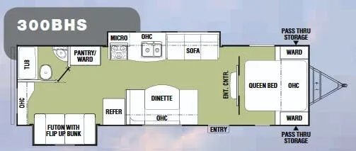 Coachmen Freedom Express 300BHS floor plan