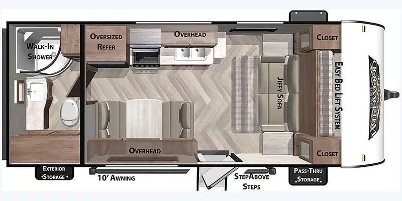 2019 Forest River RV Wildwood X-Lite 171RBXL floor plan