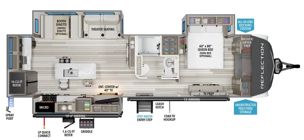 2025 Grand Design Reflection 310MKTS floor plan