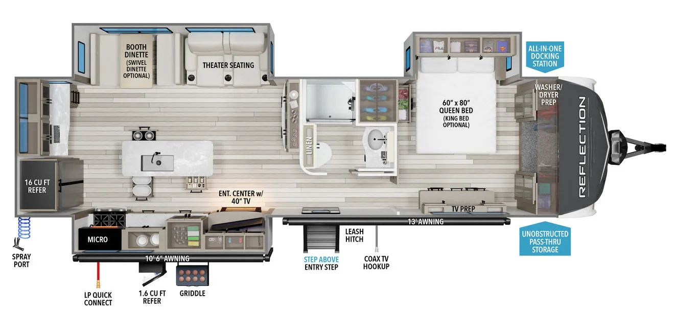 2025 Grand Design Reflection 310MKTS - Floor plan