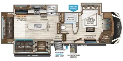 2019 Grand Design Solitude 310GK floor plan