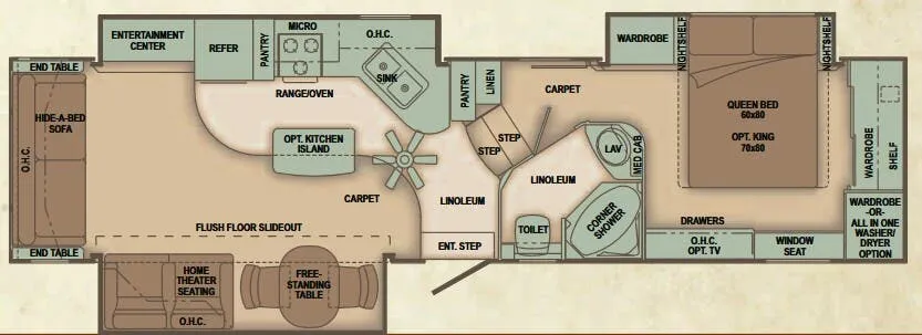 Carriage Cameo 35SB3 floor plan