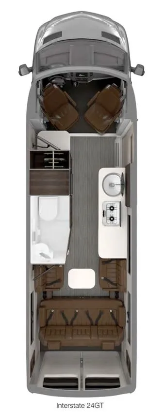 Airstream Interstate 24 24 24GT floor plan