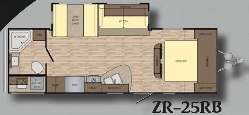 CrossRoads Zinger 25RB floor plan