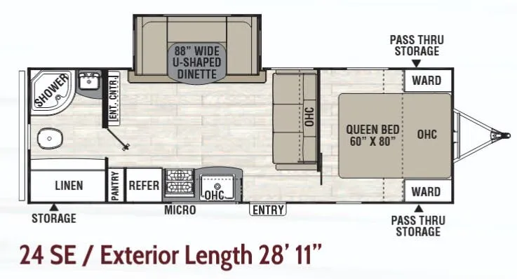 Coachmen Freedom Express Select 24 SE floor plan
