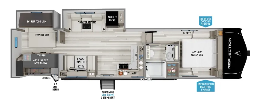 Grand Design Reflection 100 Series 100 SERIES 32BH floor plan