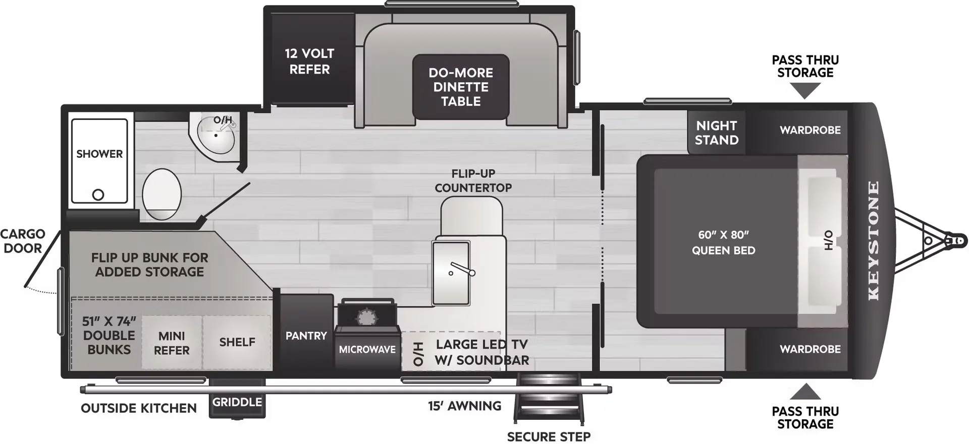 Keystone Passport SL Series 229BHWE floor plan