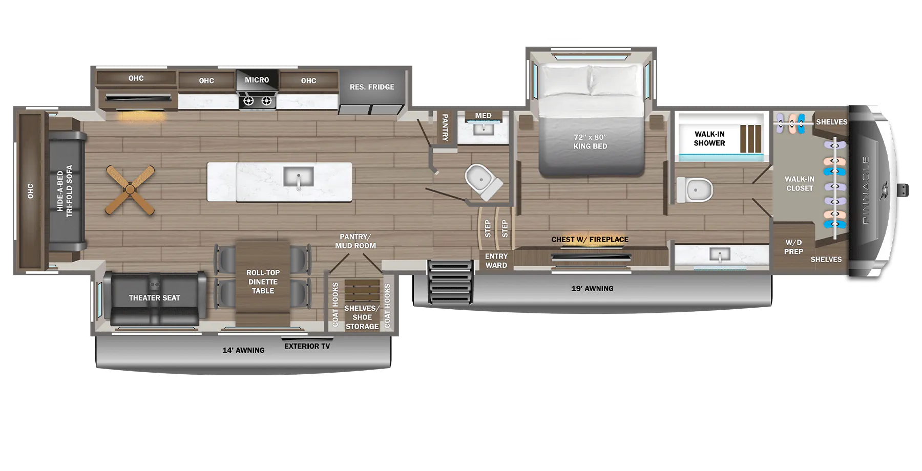 Jayco Pinnacle 39FBRL floor plan