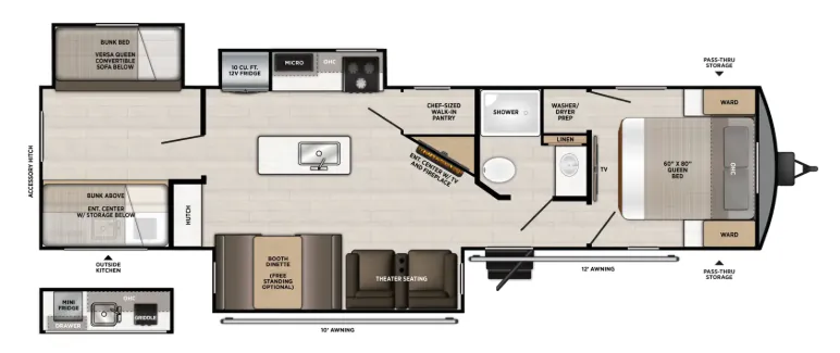 Forest River Salem Hemisphere 310BHI floor plan