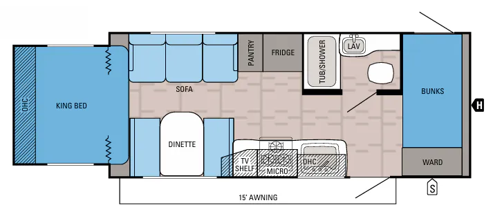 Jayco Jay Feather X213 floor plan