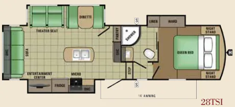 2017 Starcraft Solstice Super Lite 28TSI floor plan