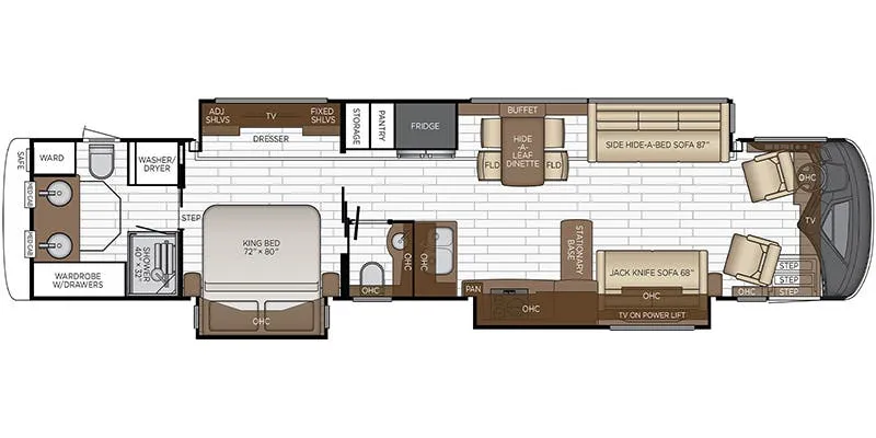 Newmar Essex 4569 floor plan