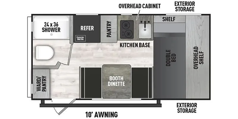 Coachmen Clipper 3K Series 16CFB floor plan