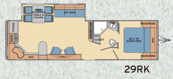 2015 Shasta Revere 29RK floor plan