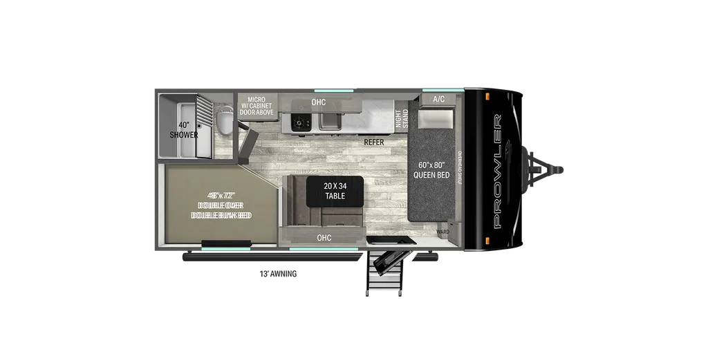 2027 Heartland Prowler Lynx 1700DB floor plan