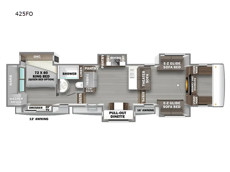 2024 Forest River RiverStone 425FO floor plan