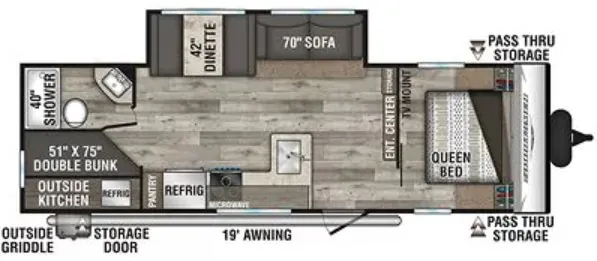 2022 K-Z Sportsmen 271BHKSE — Floor plan