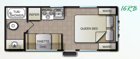 Pacific Coachworks Econ 16RB floor plan