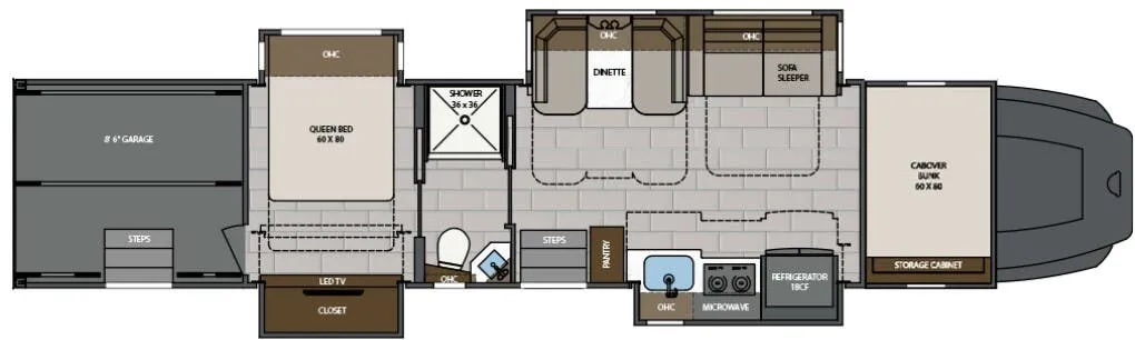 Renegade RV Classic 2509GS floor plan