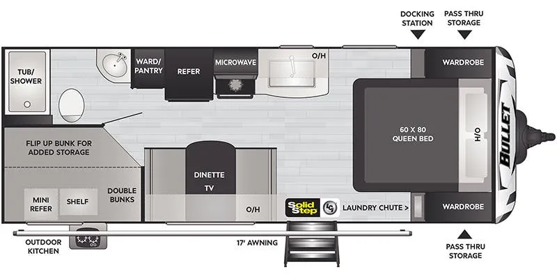 2022 Keystone Bullet 211BHSWE - Floor plan