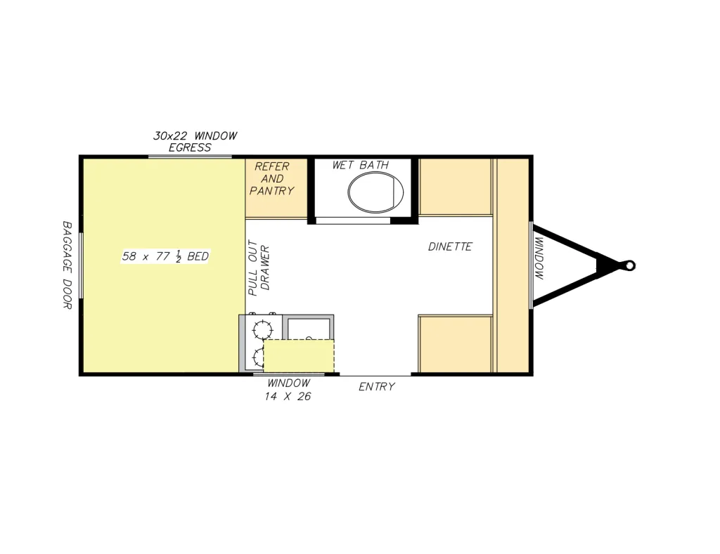 2026 Modern Buggy RV Big Buggy BB14 - Floor plan