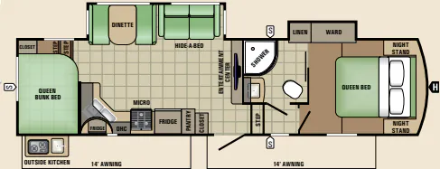 Starcraft Solstice Super Lite 30DQS floor plan
