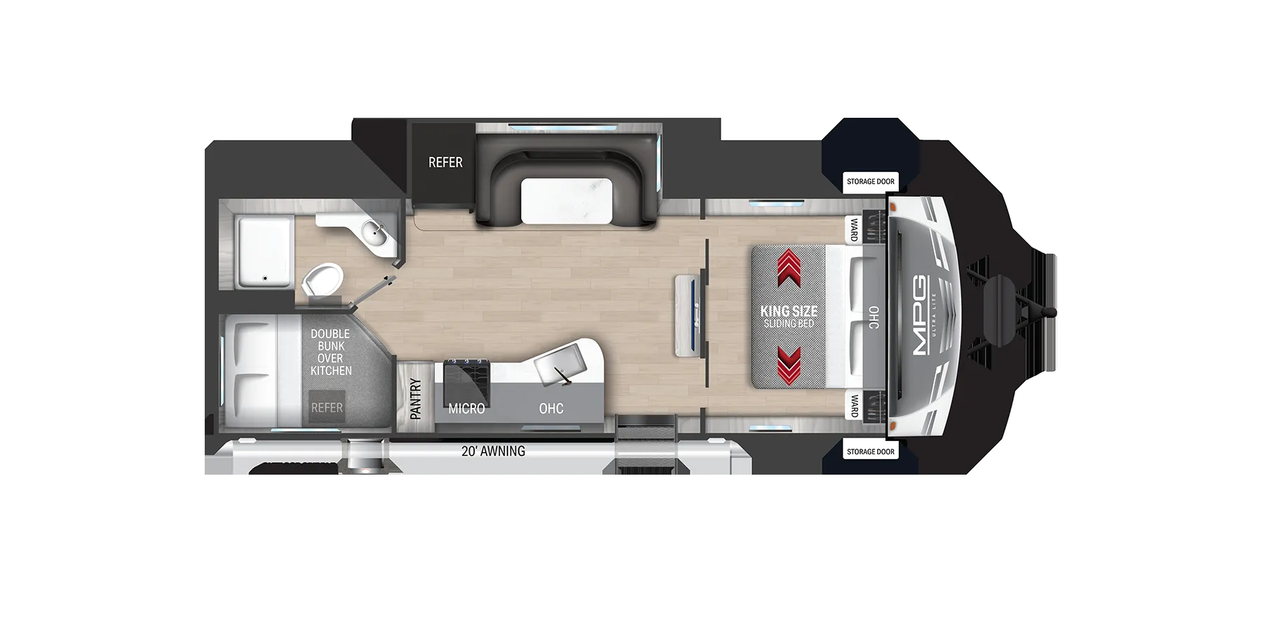 Cruiser RV MPG 2520BH floor plan