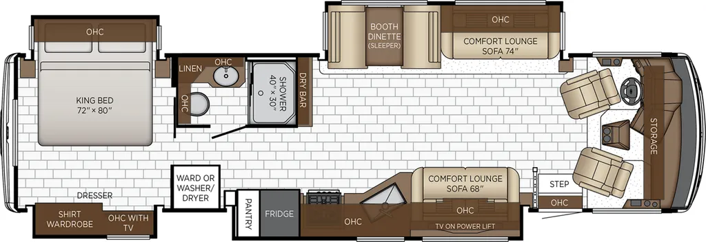 2027 Newmar Bay Star 3626 floor plan