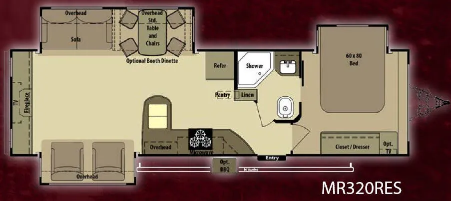 Highland Ridge Mesa Ridge MR320RES floor plan