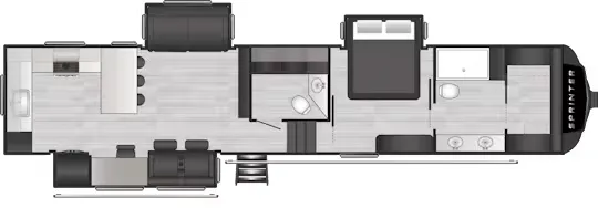 Keystone Sprinter 3840LRK floor plan