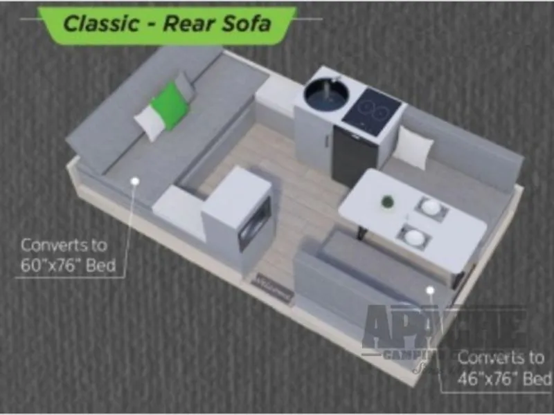2026 Aliner Classic Rear Sofa - Photo 3