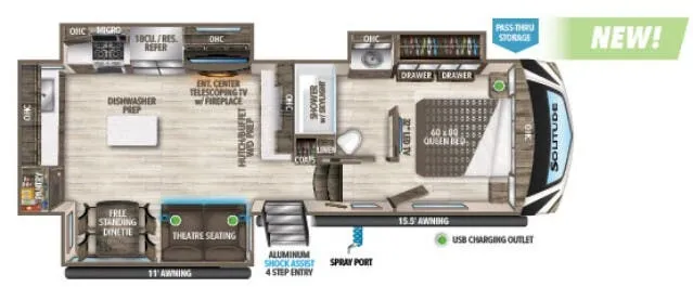 2022 Grand Design Solitude 280RK - Floor plan
