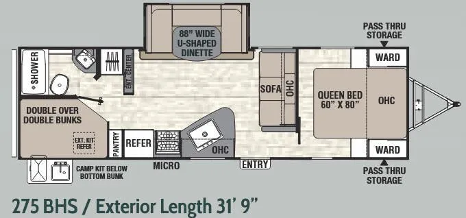 Coachmen Freedom Express Ultra Lite 275 BHS floor plan