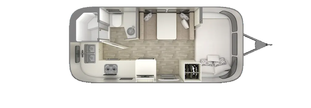 2026 Airstream Bambi 20FB floor plan